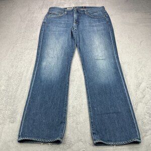 Adriano Goldschmied Jeans The Protege Mens 38x31 Blue Straight Leg Stretch Loose